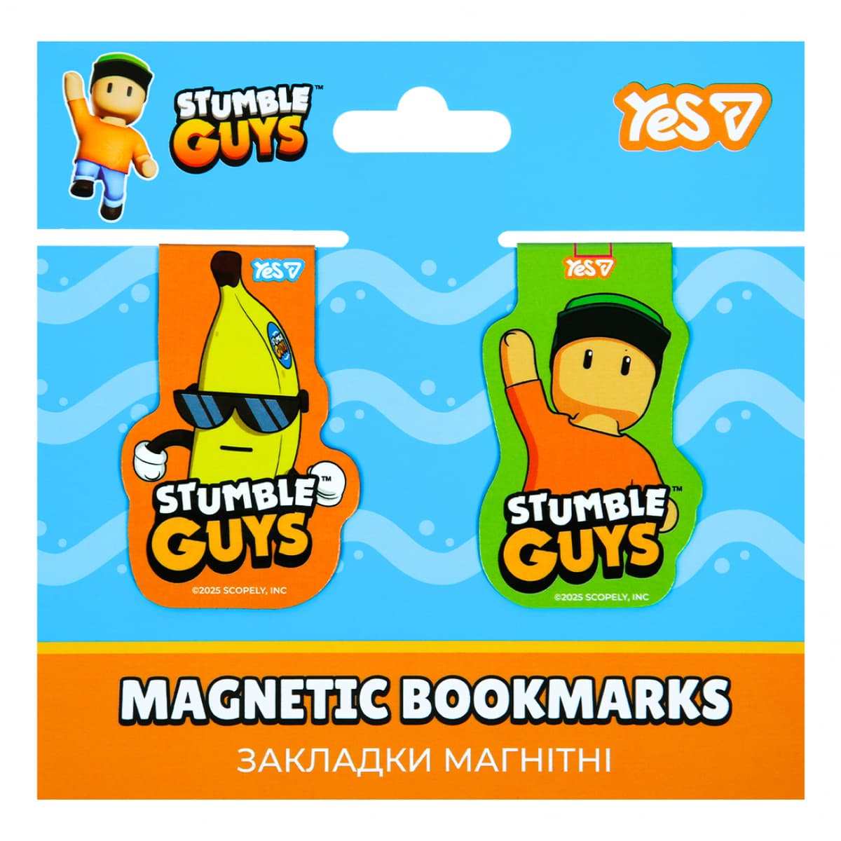 Закладка магніт. "Yes" №708747 Stumble Guys Heroes 2шт — купити | Канцелярський Сад