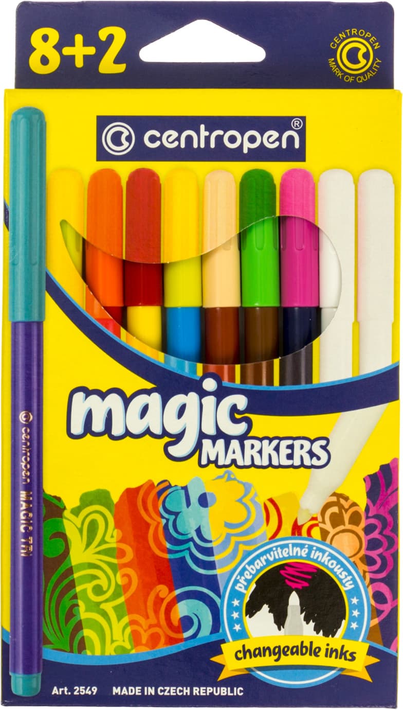 Фломастери "Centropen" 10кольор. Magic 3,5мм №2549/10 — купити | Канцелярський Сад