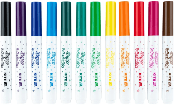 Фломастери "Kite" 12кольор. Creative Superwashable Jumbo №K-1155 — фото 3