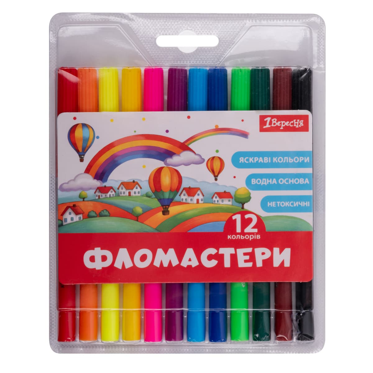 Фломастери "1В" 12кольор. "Classic" №650547 — купити | Канцелярський Сад