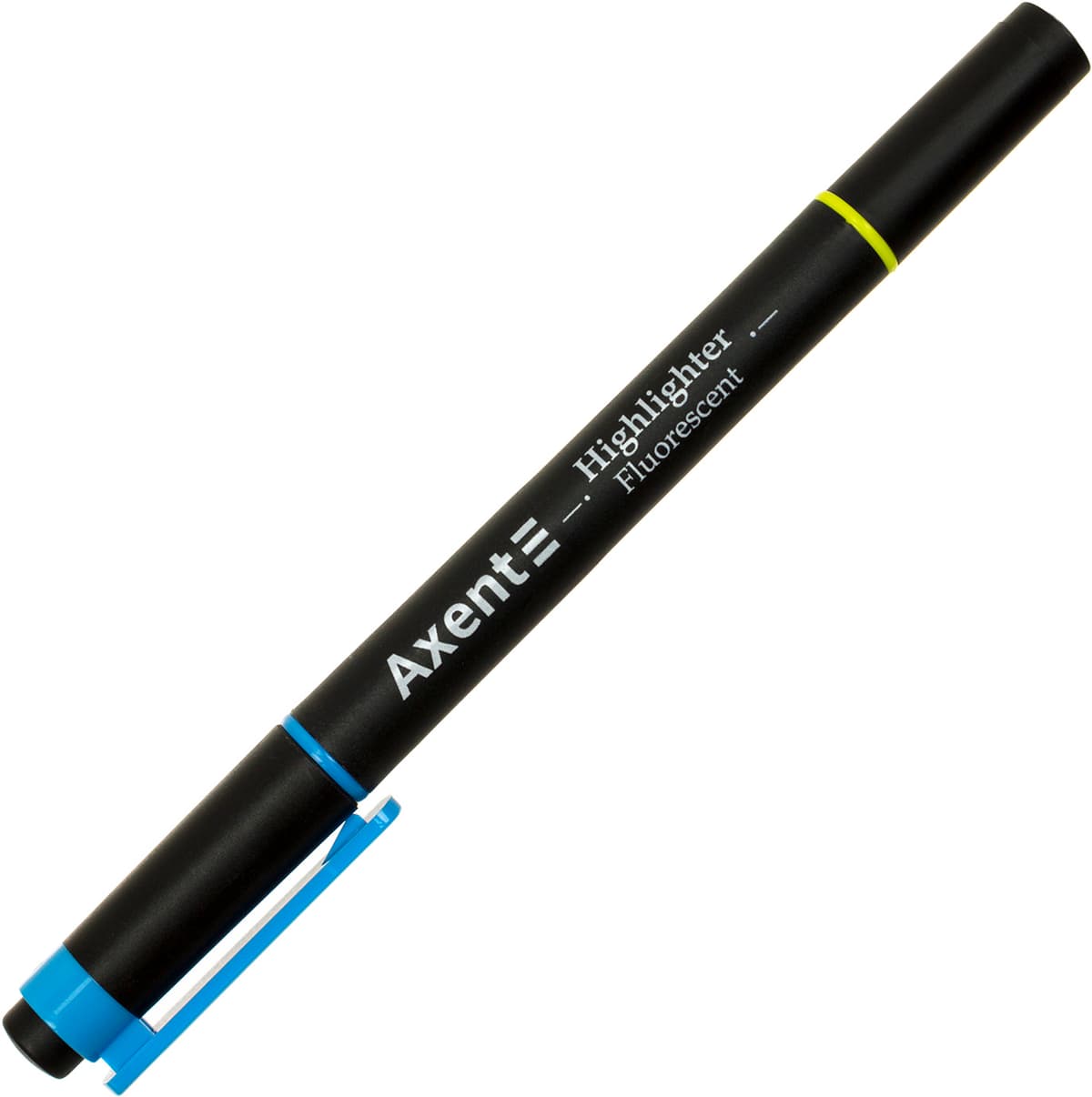 Текстмаркер "Axent" №2534-02-A клин. Highlighter Dual 2-4мм блакит.-жовтий — купити | Канцелярський Сад