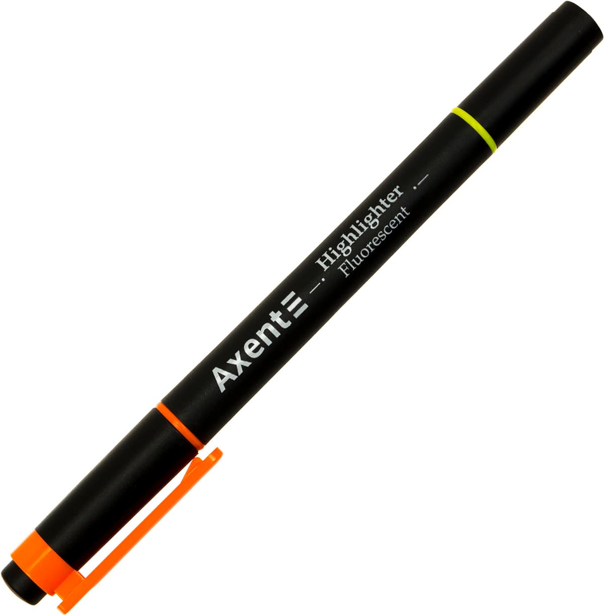 Текстмаркер "Axent" №2534-12-A клин. Highlighter Dual 2-4мм помаранч.-жовтий — купити | Канцелярський Сад