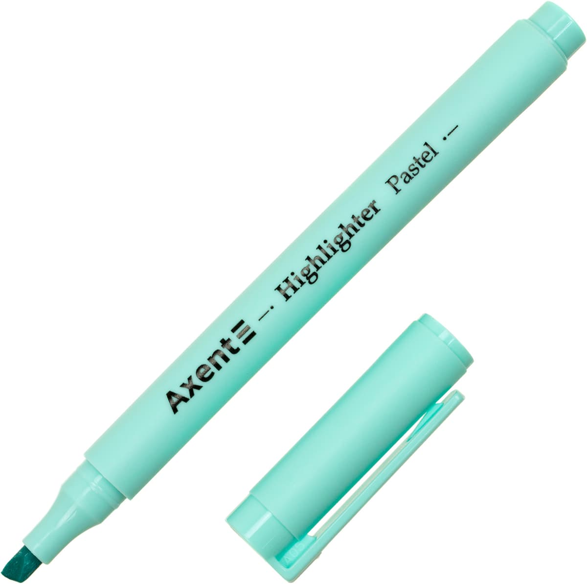 Текстмаркер "Axent" №2533-09-A клин. Highlighter Pastel 2-4мм бірюзовий — фото 3