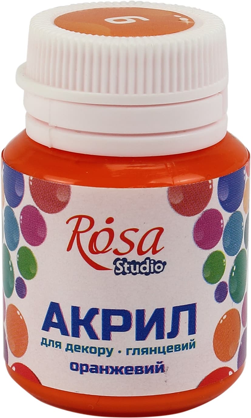 Акрил для декору "Rosa Talent" 20мл №21006/3452 глянцевий помаранчевий — купити | Канцелярський Сад