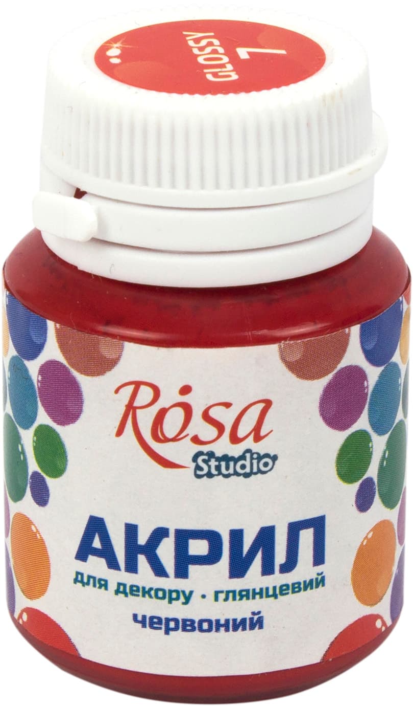 Акрил для декору "Rosa Talent" 20мл №21007/3506 глянцевий червоний — купити | Канцелярський Сад