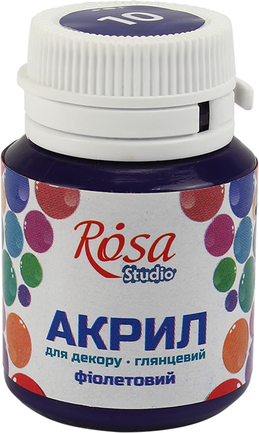Акрил для декору "Rosa Talent" 20мл №21010/2738/10 глянцевий фіолетовий — купити | Канцелярський Сад