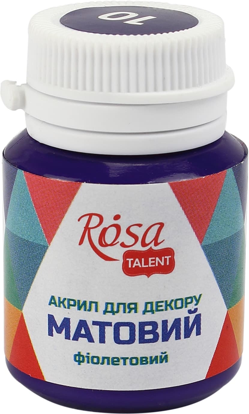Акрил для декору "Rosa Talent" 20мл №20010/9122 матовий фіолетовий — купити | Канцелярський Сад