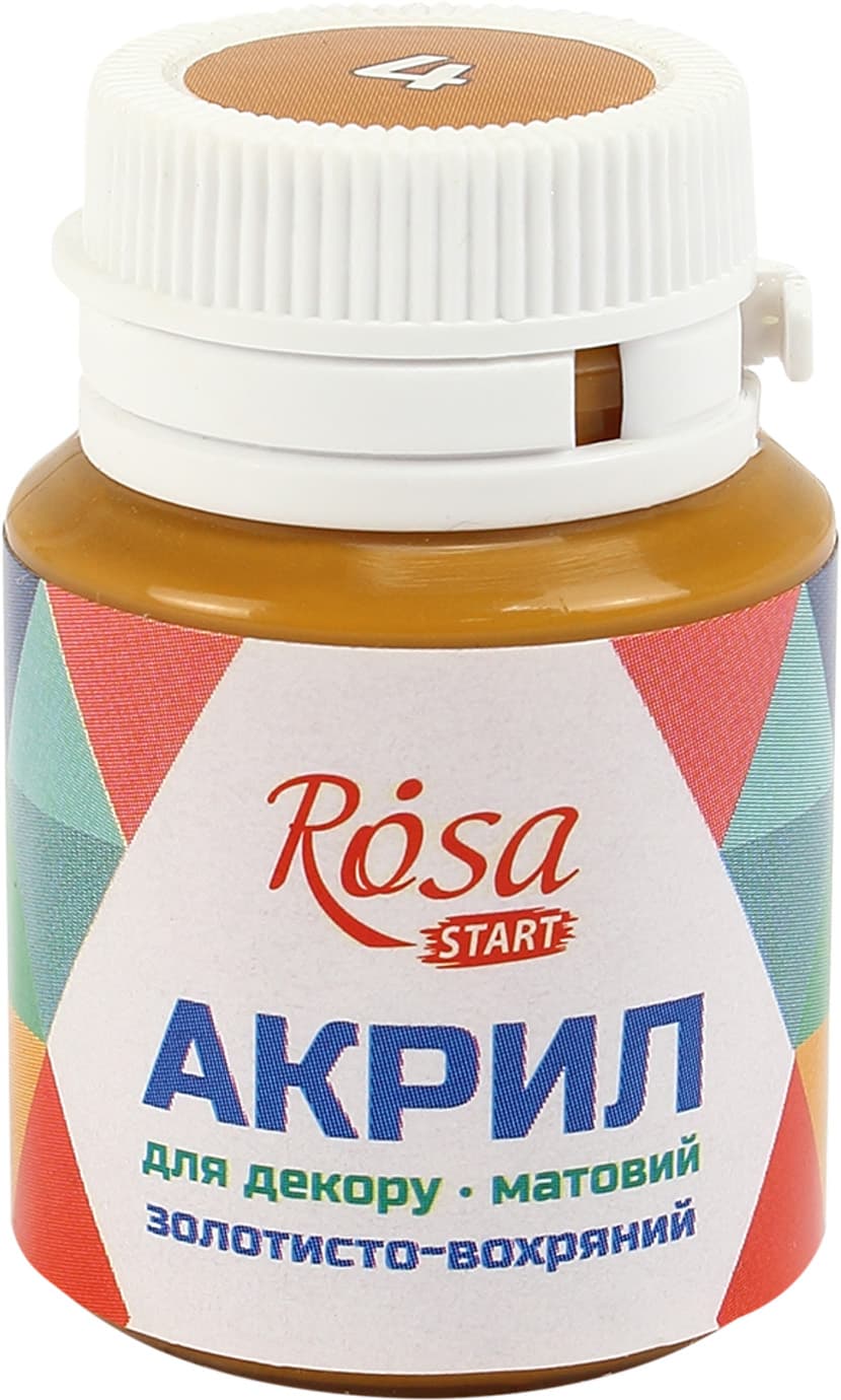 Акрил для декору "Rosa Talent" 20мл №20004/9061 матовий золотисто-вохряний — фото товару | Канцелярський Сад