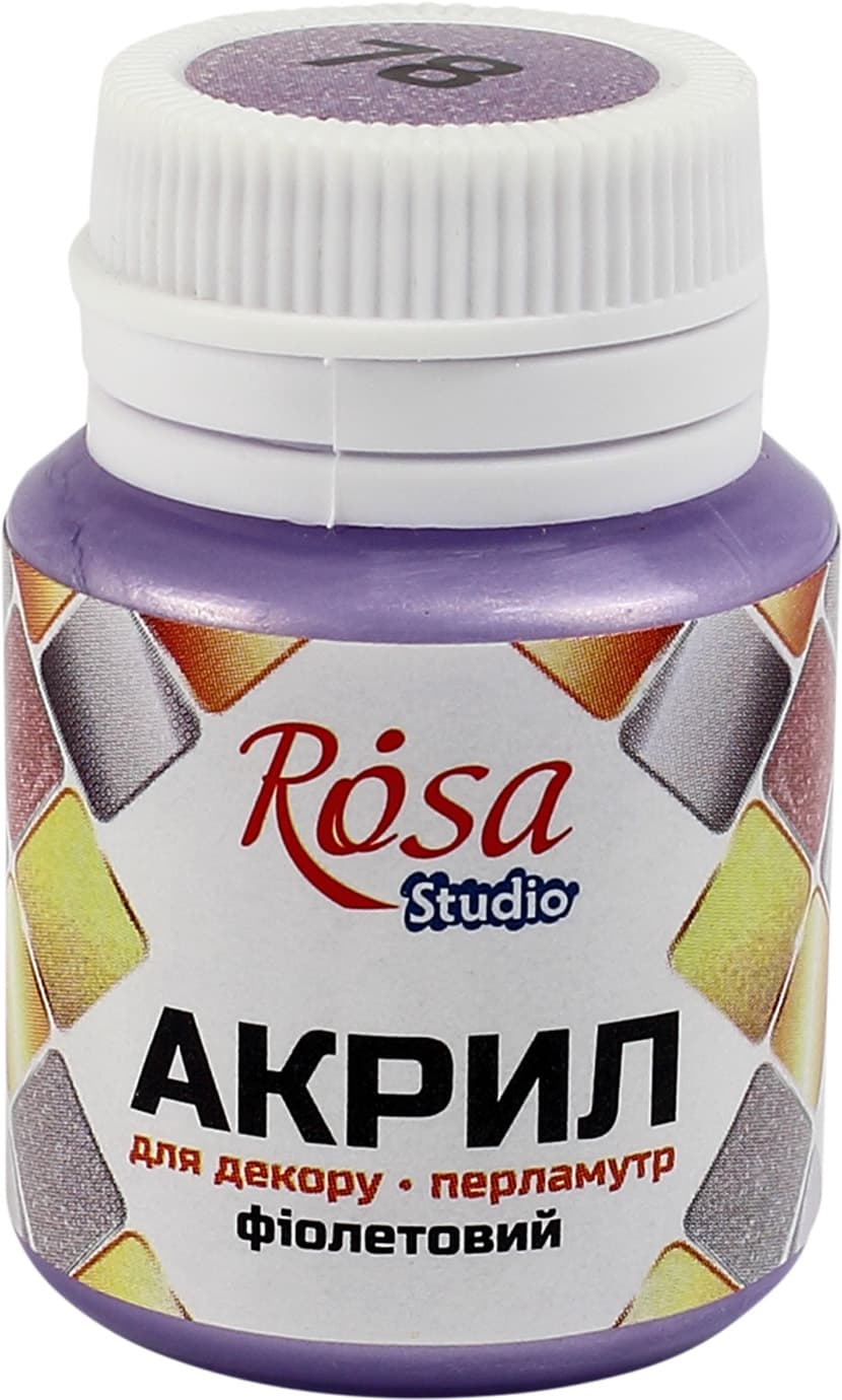 Акрил для декору "Rosa Talent" 20мл №22038/3193/78 перламутр фіолетовий — купити | Канцелярський Сад