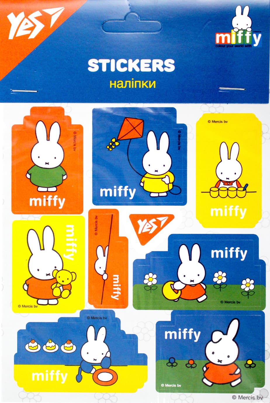 Наліпки Yes "Miffy 2" 2 арк. №955374 — купити | Канцелярський Сад