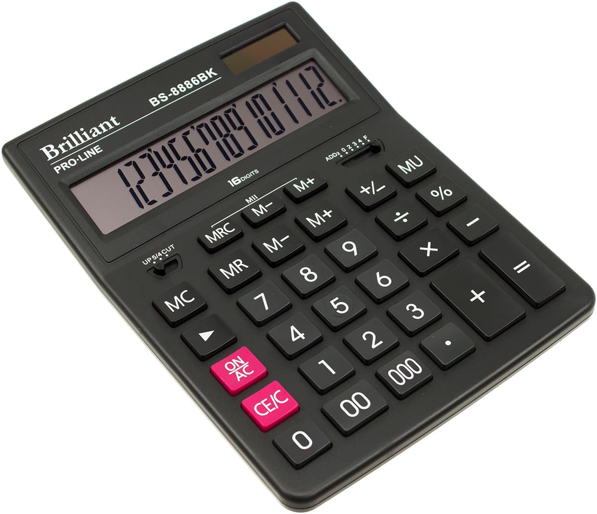Калькулятор "Brilliant" №BS-8886BK (16-розряд.) — купити | Канцелярський Сад