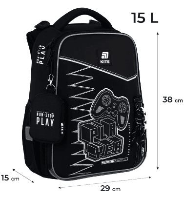 Рюкзак каркасний "Kite" Education Player 2від.,2карм. №K25-531M-3 — фото 3