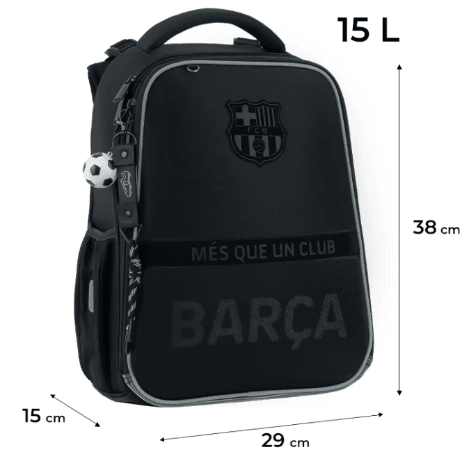 Рюкзак каркасний "Kite" Education 531 FC Barcelona 2від.,2карм. №BC26-531M — фото 3