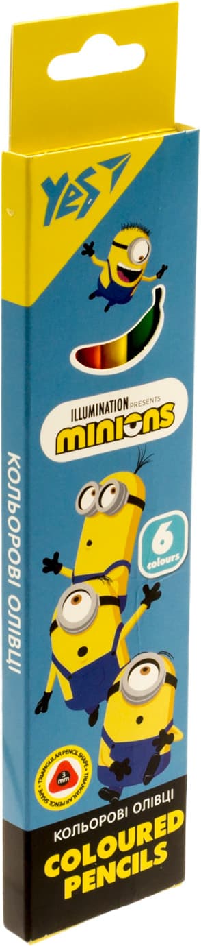Олівці кольор. 6 кольор. "Yes" №290711 Minions — купити | Канцелярський Сад