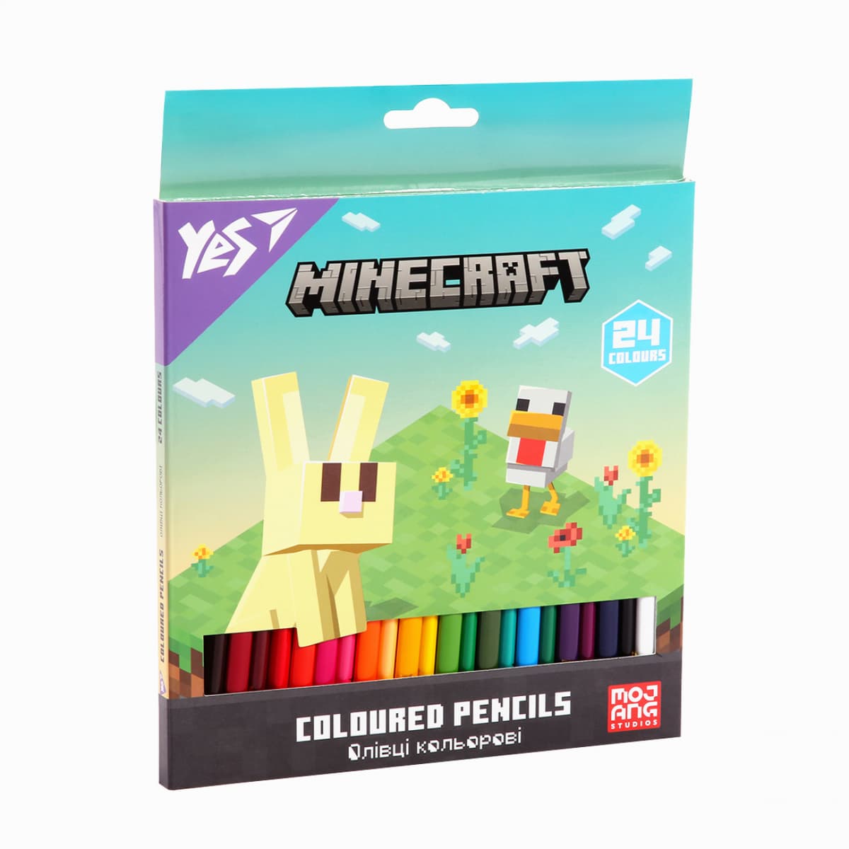 Олівці кольор. 24 кольор. "Yes" №290776 Minecraft.Spring — купити | Канцелярський Сад