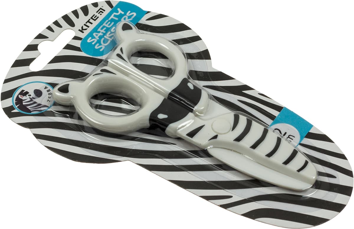 Ножиці дит. "Kite" №K22-008-02 Zebra 12см,пластикові.безпечні — купити | Канцелярський Сад