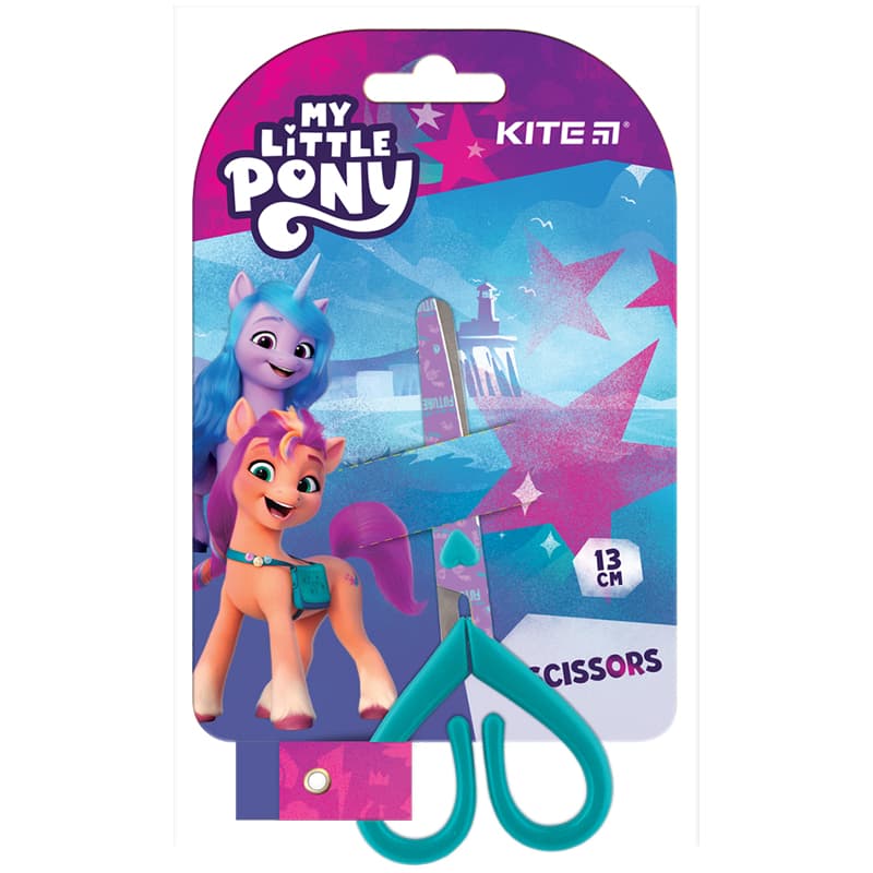 Ножиці дит. "Kite" №LP23-121 Little Pony 13см з мал. на лезі, зелені — купити | Канцелярський Сад