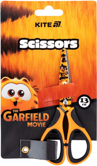 Ножиці дит. "Kite" №GF25-148 Garfield THEATRICAL 13см гумові вставки — купити | Канцелярський Сад