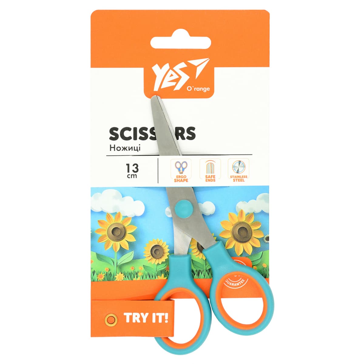 Ножиці дит. "Yes" №480453 O'range Line 13см — купити | Канцелярський Сад