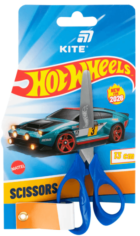 Ножиці дит. "Kite" №HW26-122 Hot Wheels 13см — купити | Канцелярський Сад