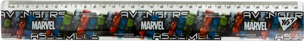 Лінійка пласт. 30см "Yes" Marvel.Avengers №370632 — купити | Канцелярський Сад