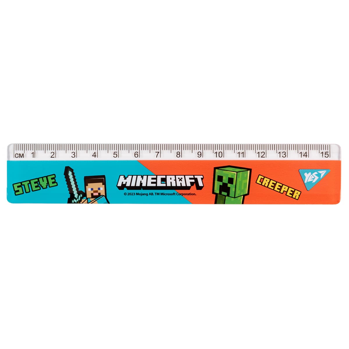Лінійка пласт. 15см "Yes" Minecraft,блакитно-червона №370654 — фото 3