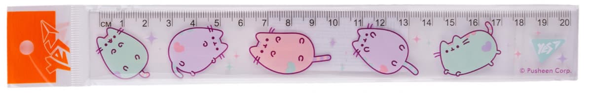 Лінійка пласт. 20см "Yes" Pusheen №370622 — купити | Канцелярський Сад