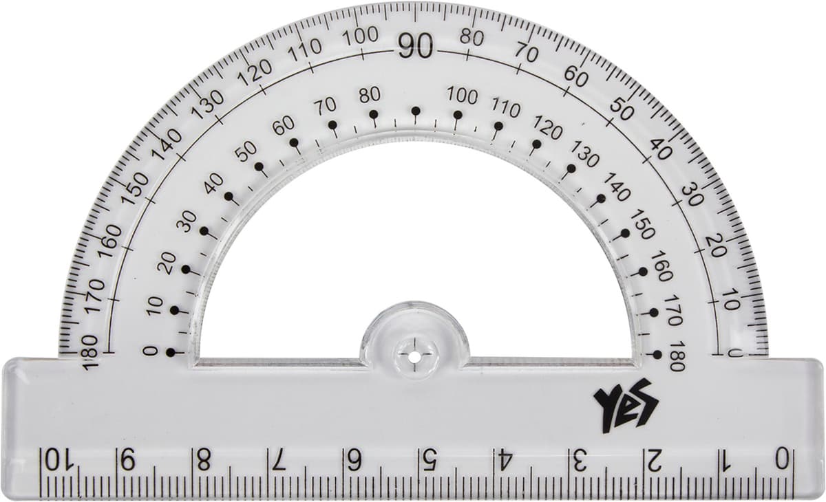 Транспортир пласт. "1В"/"Yes" №370407 — купити | Канцелярський Сад