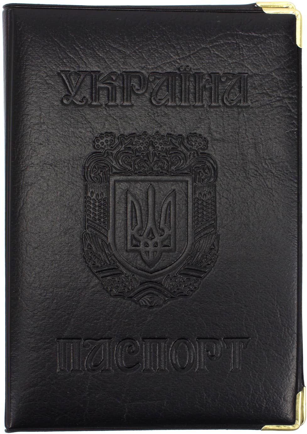 Обклад. на Паспорт України шкірзам. з гербом №02-Ра — фото 4