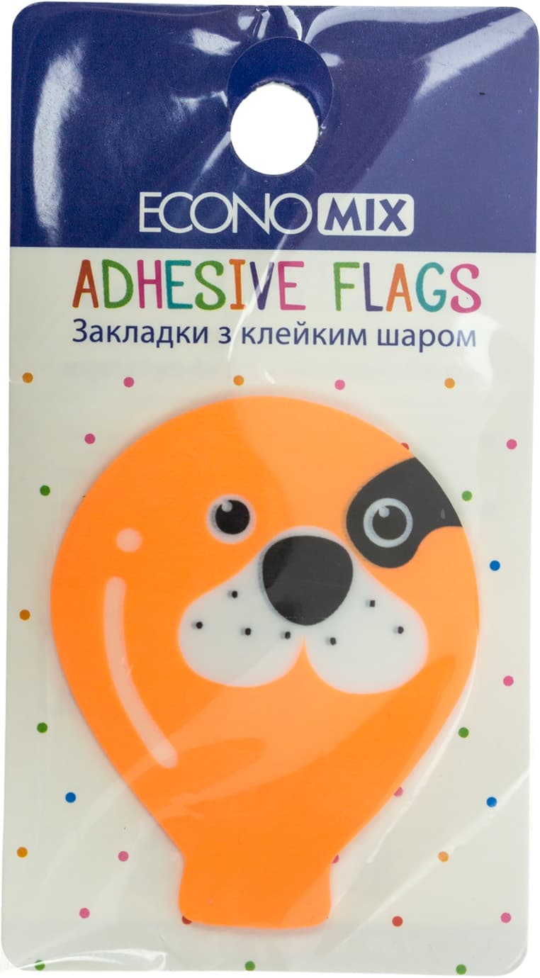 Стікери-закладки пласт. "Economix" Fun balloons 40х50мм 20шт асорті №E20967-03 — фото 3