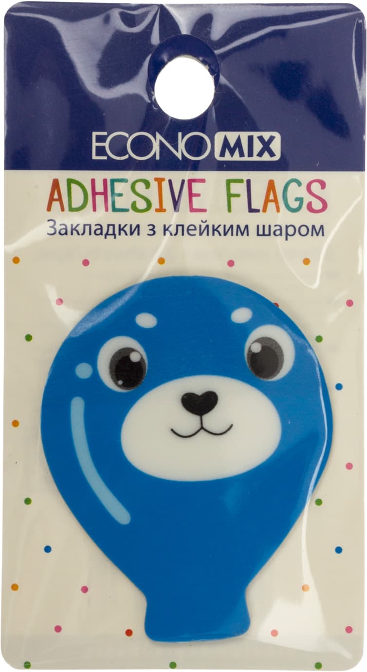 Стікери-закладки пласт. "Economix" Fun balloons 40х50мм 20шт асорті №E20967-04 — фото 3