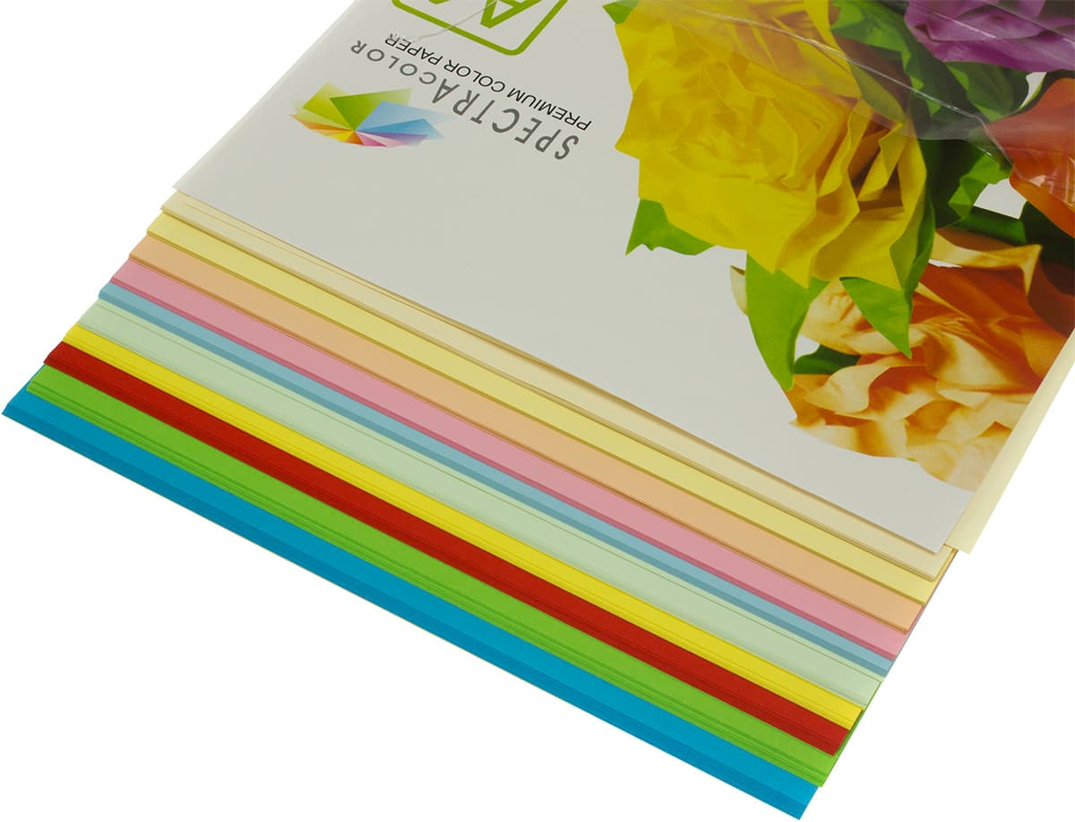 Папір кольор.А4 80г/м супер мікс 10х10 Spectra Color-Rainbow Pack IT 85 "B"(100шт) — фото 3