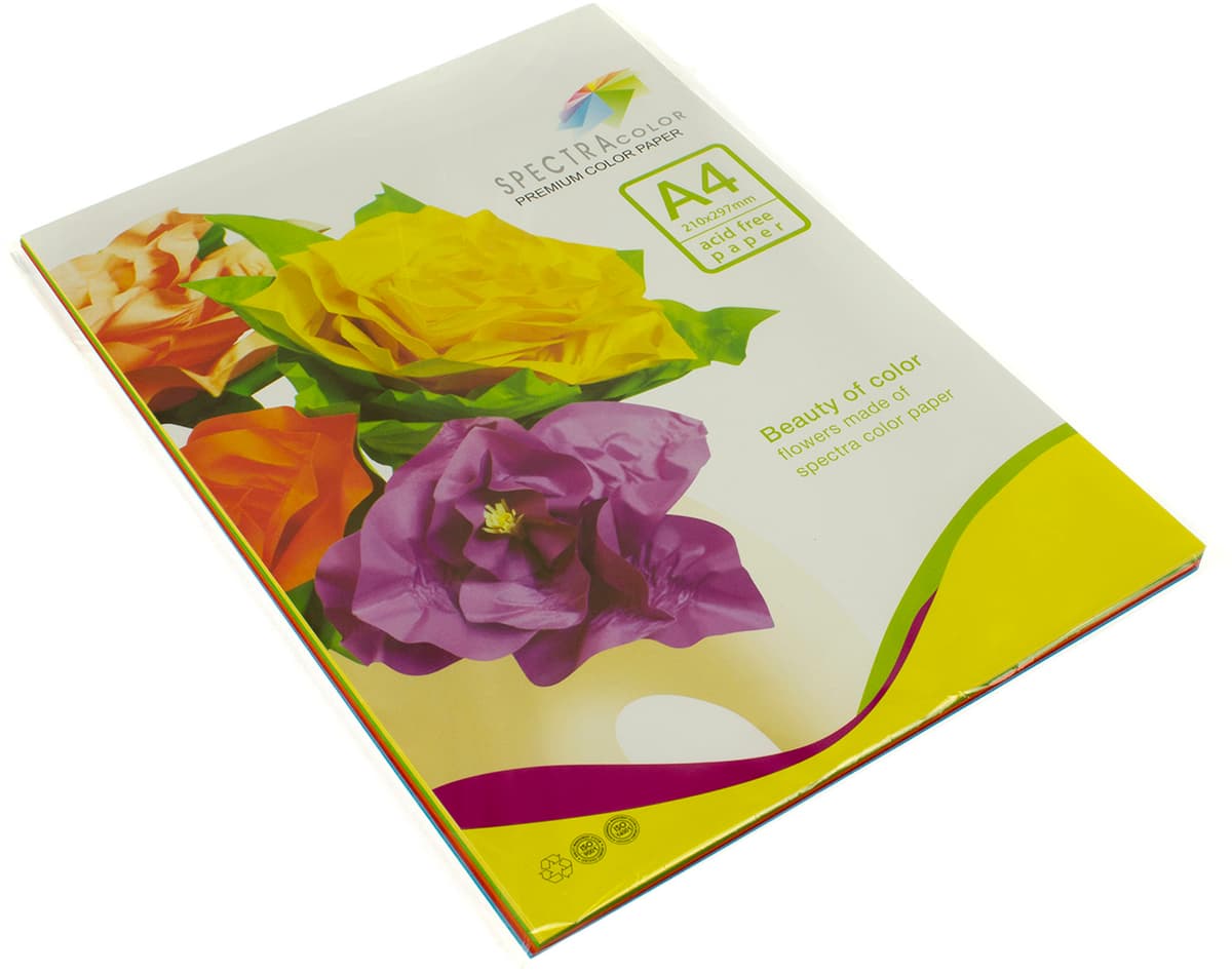 Папір кольор. А4 80г/м інт. 5х10 Spectra Color-Rainbow Pack Deep IT 82 "A"(50шт) — фото товару | Канцелярський Сад