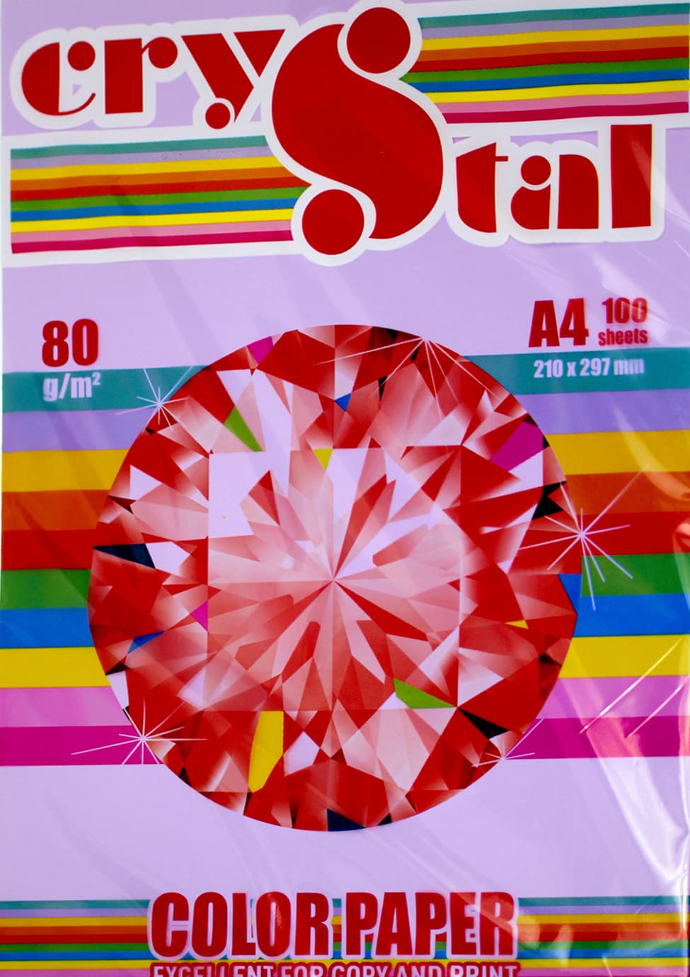 Папір кольор. А4 80г/м інт. Crystal Color Taro 274 (фіолетовий) — фото 5