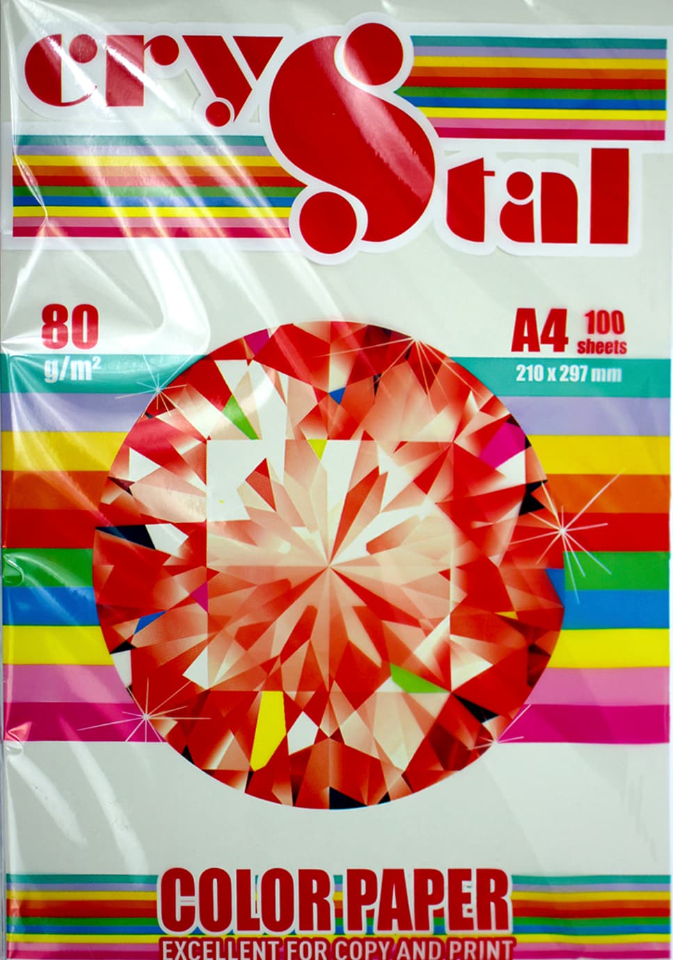 Папір кольор. А4 80г/м інт. Crystal Color Paper Platinum 272 (сірий) — фото 5