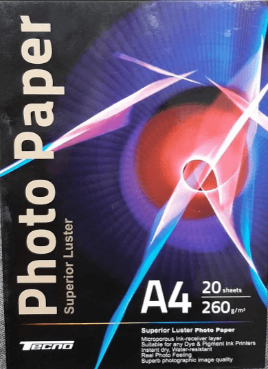 Фотопапір "Tecno" (Premium Luster) А4 260г/м2 — купити | Канцелярський Сад