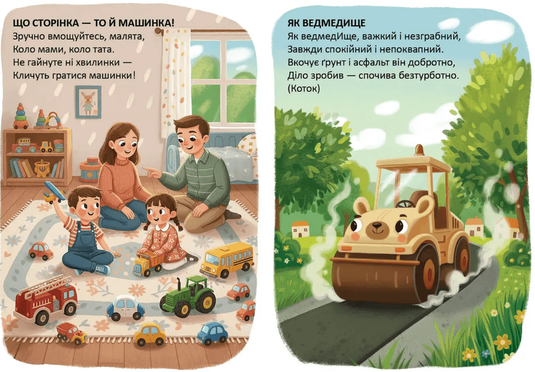 Книжка А5 "Читаємо дітям : Що сторінка - то машинка" №3222/Талант — фото 3