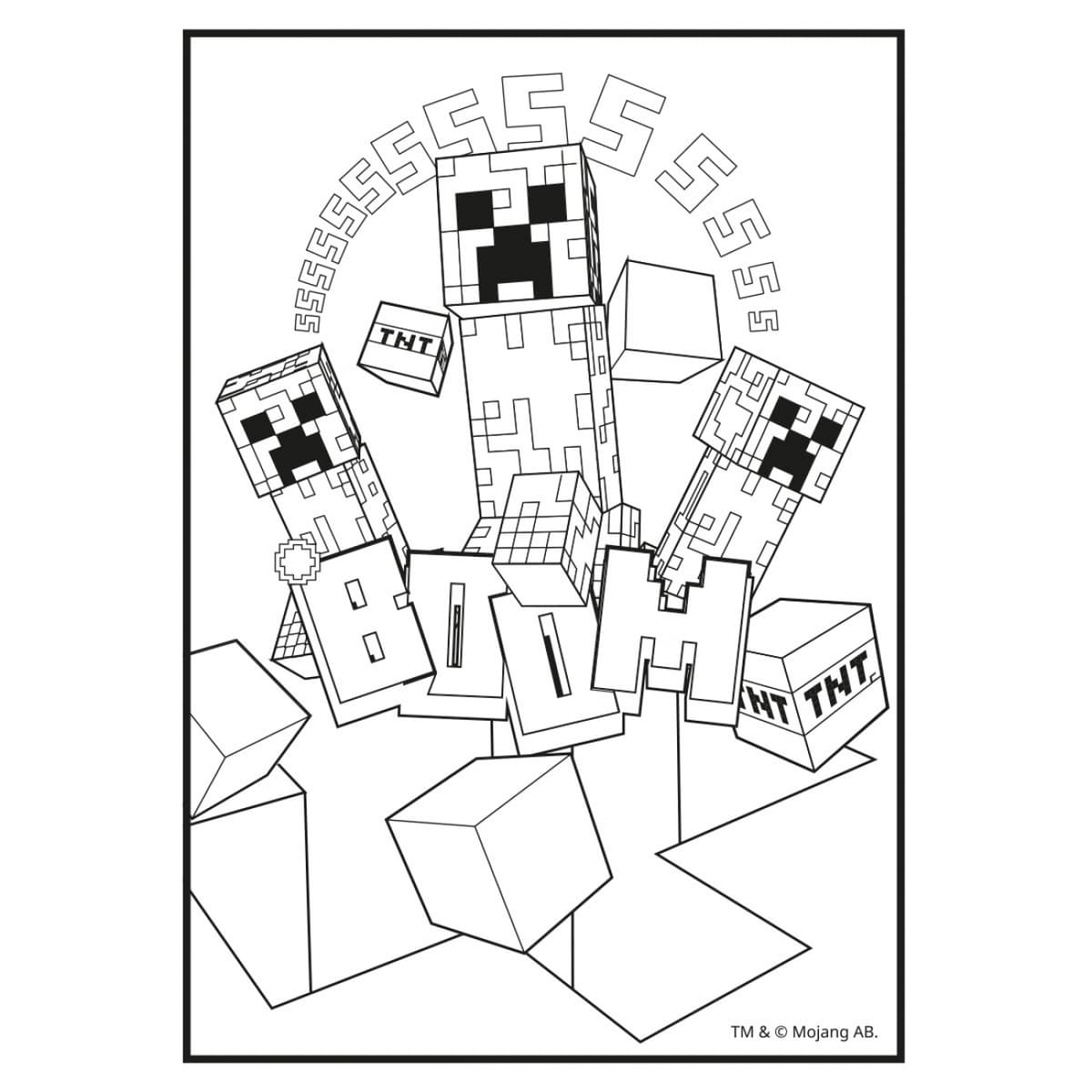 Розмальовка А4 "Minecraft" 12стор. з наліпками та завданнями №743222/Yes — фото 4