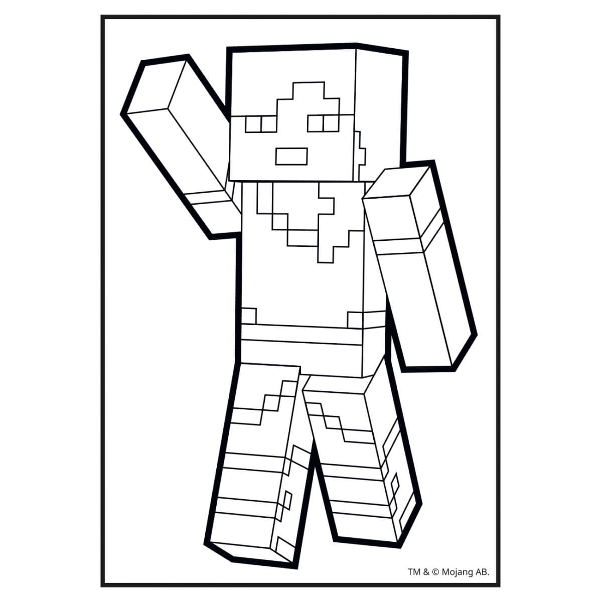 Розмальовка А4 "Minecraft" 8стор. з наліпками №743221/Yes — фото 3