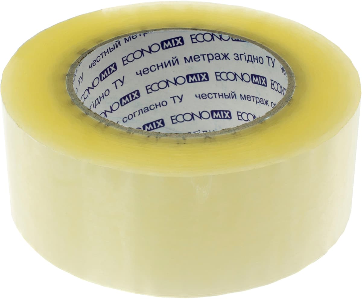 Стрічка клейка пакув. "Economix" 48ммх200м прозор. №E40817 — фото 4