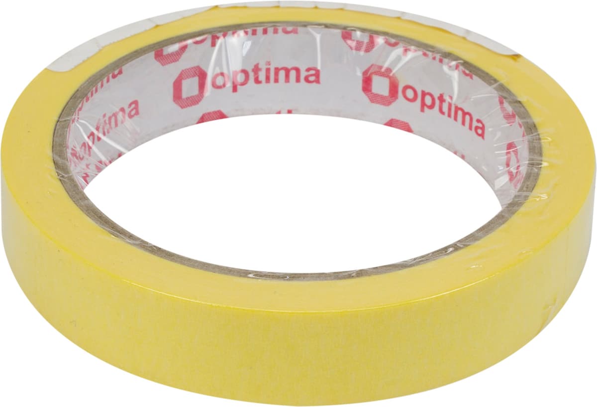 Стрічка клейка малярна "Optima" 18ммх27м жовта №O45340 — фото 4