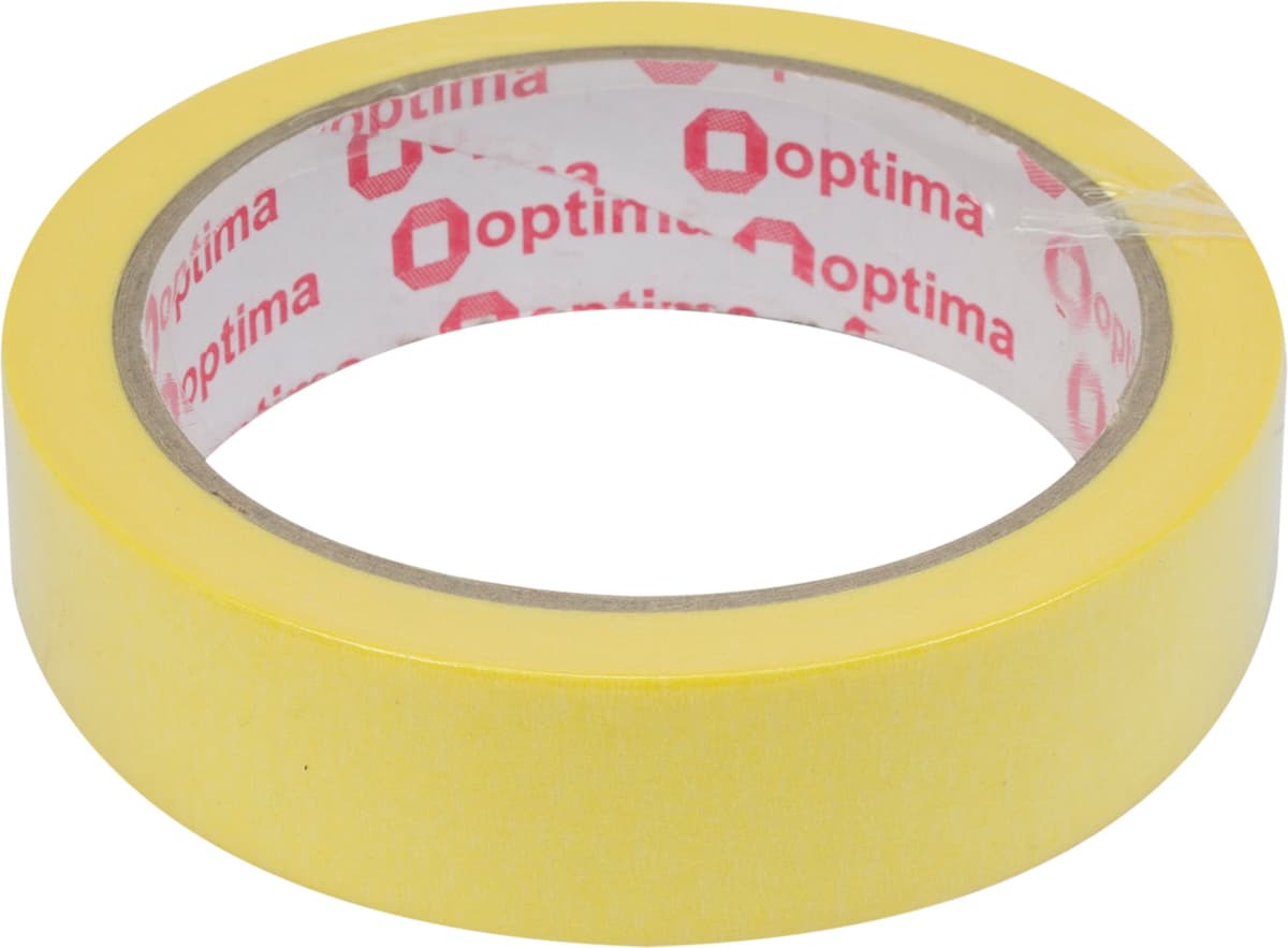 Стрічка клейка малярна "Optima" 24ммх27м жовта №O45341 — фото 4