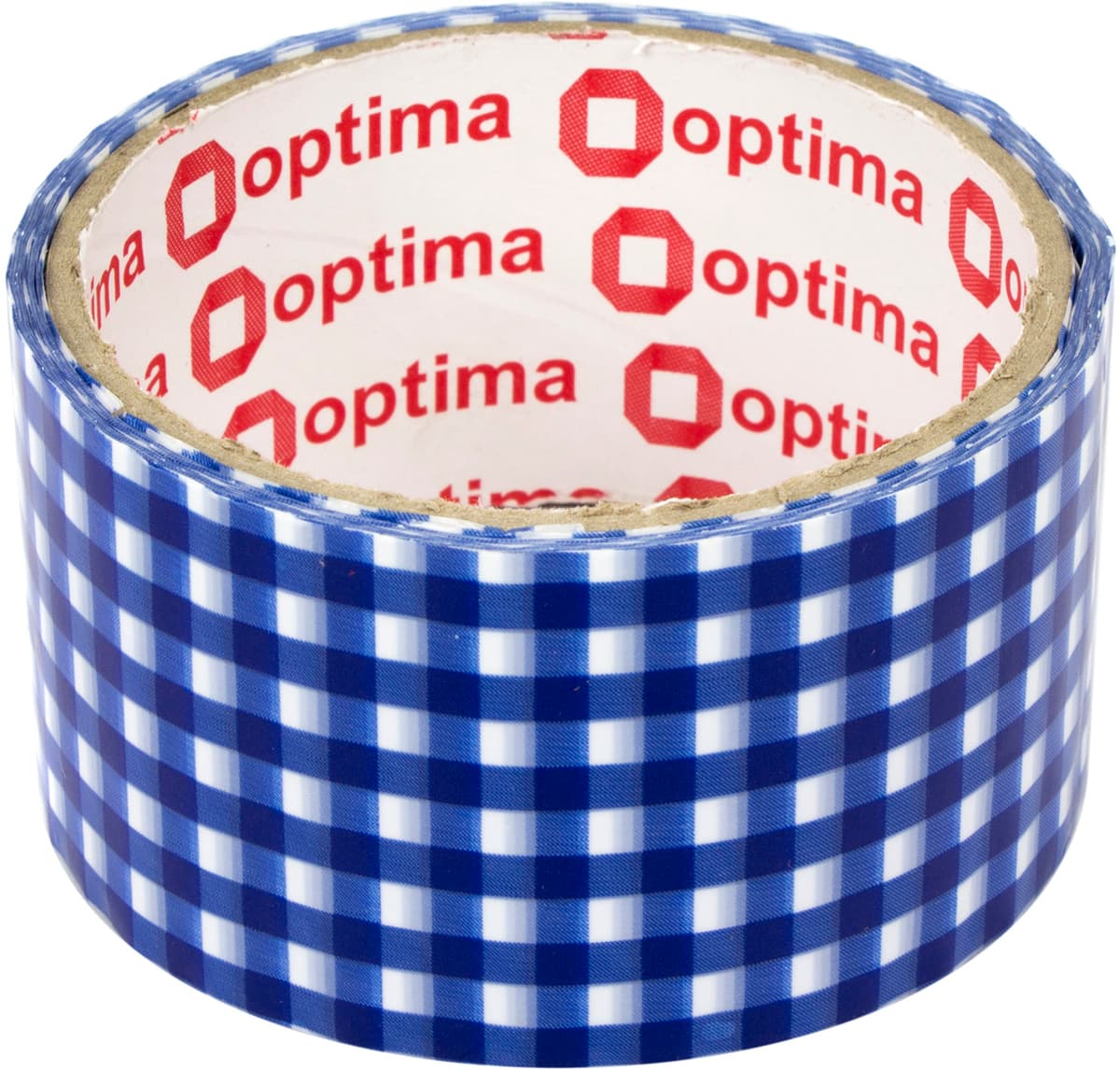 Стрічка клейка пакув. "Optima" Tartan 48ммх20м син. в клітинку №O45362 — фото 4