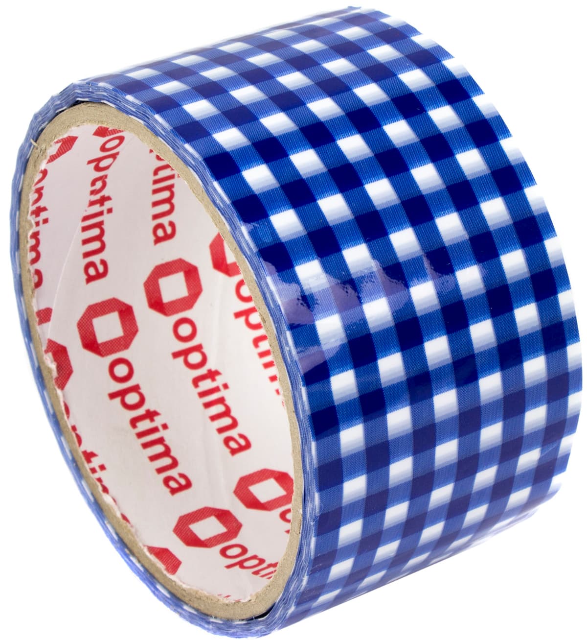 Стрічка клейка пакув. "Optima" Tartan 48ммх20м син. в клітинку №O45362 — купити | Канцелярський Сад