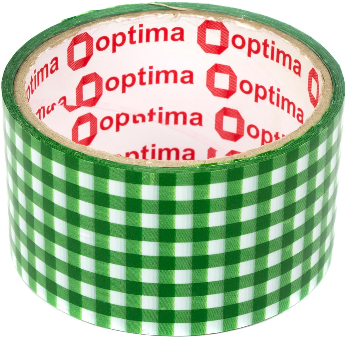 Стрічка клейка пакув. "Optima" Tartan 48ммх20м зелен. в клітинку №O45364 — фото 4