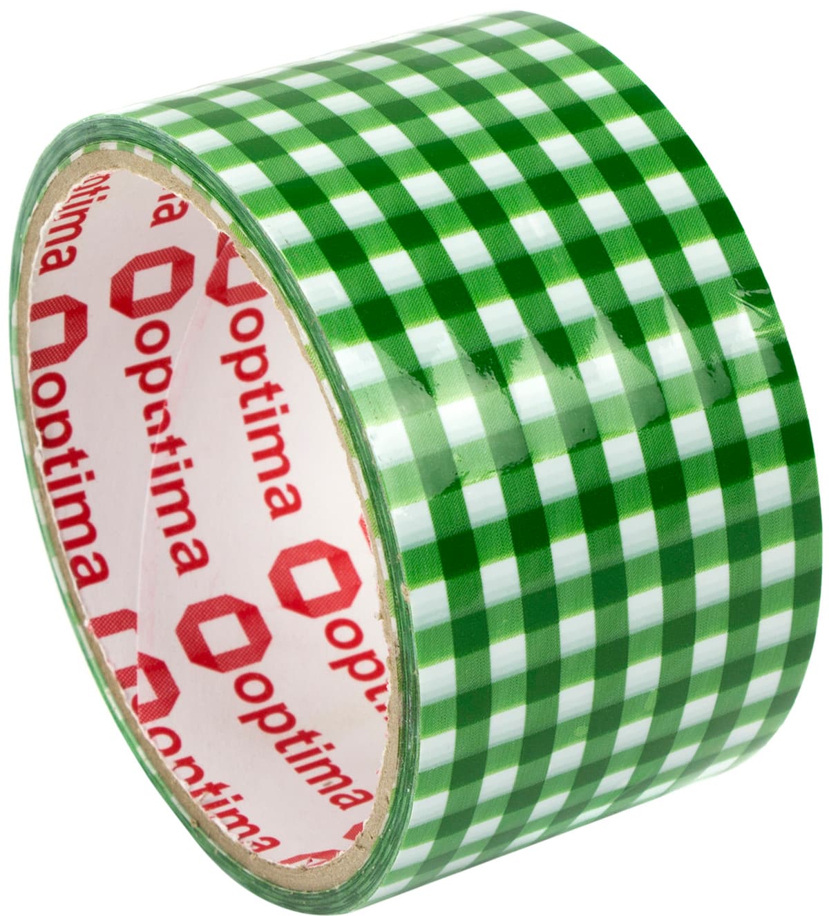 Стрічка клейка пакув. "Optima" Tartan 48ммх20м зелен. в клітинку №O45364 — купити | Канцелярський Сад