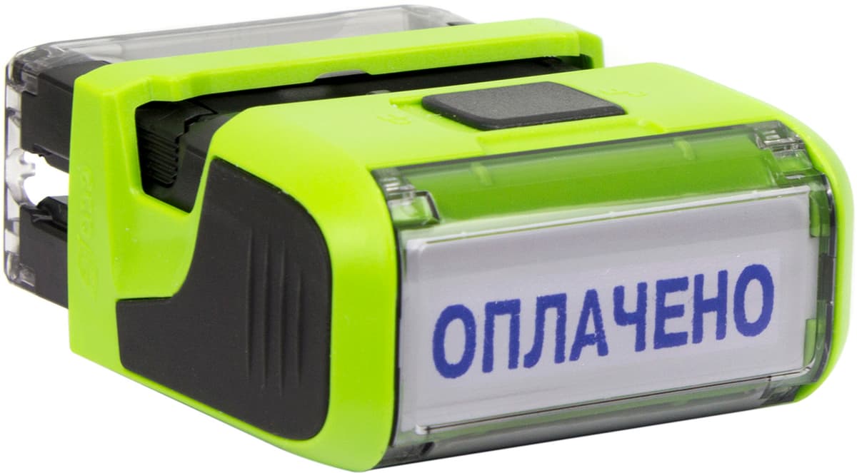 Оснастка для штампа пласт. 38х14мм Trodat №4911 "Оплачено" (зелен.) — фото 4