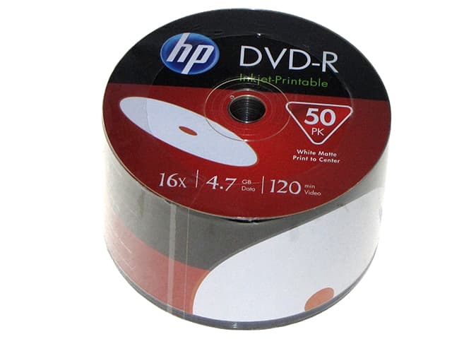 DVD-R HP 16х 4.7Gb printable bulk — купити | Канцелярський Сад