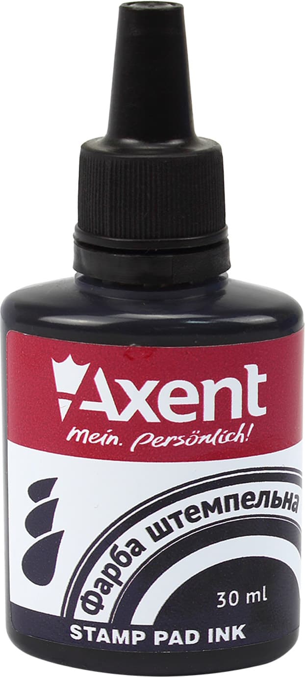 Штемпельна фарба "Axent" №7301-01-A 30мл чорн. — купити | Канцелярський Сад