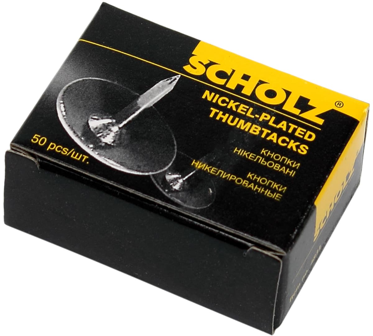 Кнопки "Scholz" №4831 (50шт) нікель — купити | Канцелярський Сад